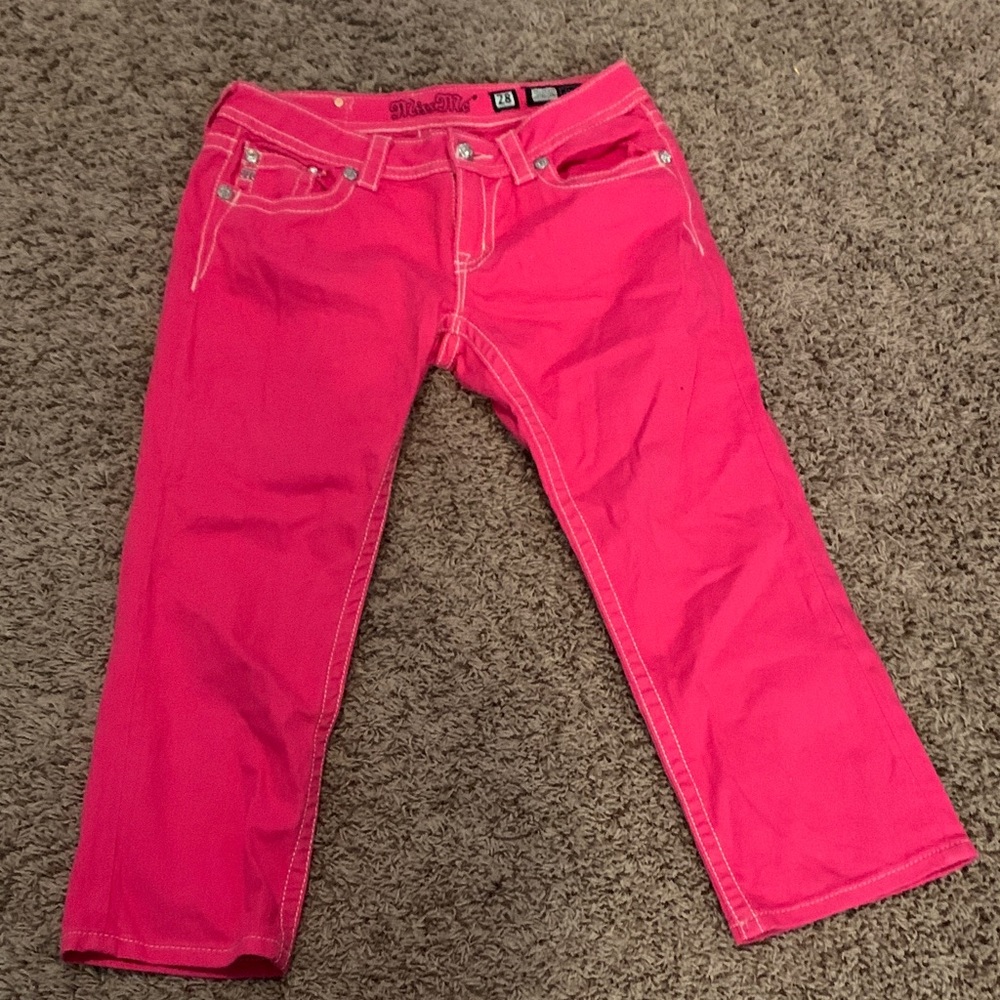 Miss Me Vivid Pink Capri Jeans